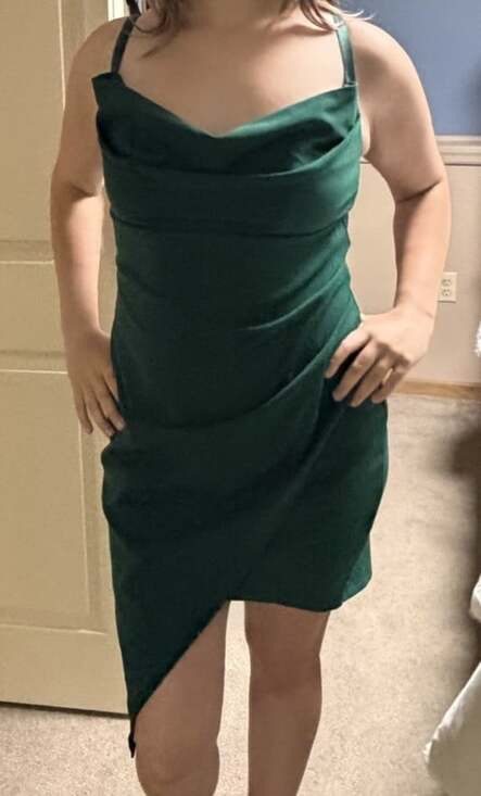 Unbranded Dresses & Skirts - Emerald Green Scoop Neck Tulip Wrap Dress XL Cocktail Party Sleeveless